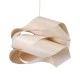 GloboStar® SARDIGNA 02181 Boho Κρεμαστό Φωτιστικό Οροφής Μονόφωτο 1 x E27 AC220-240V IP20 - Φ60 x Υ30cm - Μπεζ Λεπτό Φύλλο Ξύλου Πλέγμα