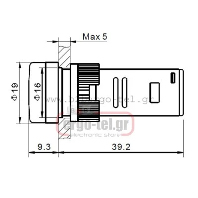 Ενδεικτική λυχνία led AD22-16DW πόρτας πίνακος 230V Φ16mm λεύκη Xindali Ενδεικτική λυχνία led AD22-16DW πόρτας πίνακος 230V Φ16mm λεύκη Xindali