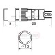 Μπουτόν πόρτας πίνακος Φ10 24VAC/DC LAS3Y-12R με led κόκκινο Xindali