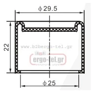 Μεμβράνη στεγανή PVC τύπος LAY5-PE22W για φωτιζόμενο μπουτόν Φ22