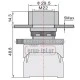 Μπουτόν χωνευτό πόρτας-πίνακος Φ22 SDL16-EA42 230V κόκκινο ESSEN στεγανό IP65 Μπουτόν χωνευτό πόρτας-πίνακος Φ22 SDL16-EA42 230V κόκκινο ESSEN στεγανό IP65