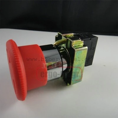 Μπουτόν πόρτας πίνακος LAY5-BC42 / XB2-BC42 μεταλλικό 230V Φ40 με μανιτάρι & επαναφορά Μπουτόν πόρτας πίνακος LAY5-BC42 / XB2-BC42 μεταλλικό 230V Φ40 με μανιτάρι & επαναφορά