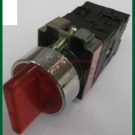 Διακόπτης περιστροφικός μεταλλικός LAY5-BK2465 εντολής 0-1 Φ22 με LED κόκκινο