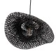 GloboStar® MEXICO 02200 Boho Κρεμαστό Φωτιστικό Πλέγμα Μονόφωτο 1 x E27 IP20 Μαύρο Ξύλο - Μ40 x Π30 x Υ13cm