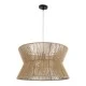 Κρεμαστό φωτιστικό boho μονόφωτο 1 x E27 IP20 Φ50 x Υ28cm μπεζ λεπτό σχοινί τριχιά πλέγμα GloboStar® BISBEE 02204 Boho Κρεμαστό Φωτιστικό Πλέγμα Μονόφωτο 1 x E27 IP20 Μπεζ Σχοινί - Μ50 x Π50 x Υ28cm