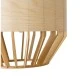 GloboStar® GALIA 02220 Boho Κρεμαστό Φωτιστικό Πλέγμα Μονόφωτο 1 x E27 IP20 Μπεζ & Καφέ Ξύλο - Μ30 x Π30 x Υ40cm