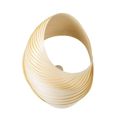 GloboStar® SALREL 02224 Boho Φωτιστικό Τοίχου - Απλίκα Μονόφωτο 1 x E27 AC 220-240V IP20 - Μ30 x Π22 x Υ38cm - Μπεζ Λεπτό Φύλλο Ξύλου Πλέγμα