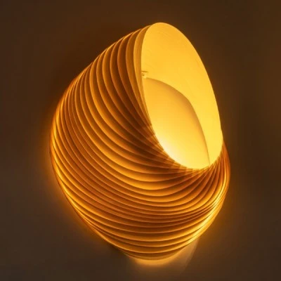 GloboStar® SALREL 02224 Boho Φωτιστικό Τοίχου - Απλίκα Μονόφωτο 1 x E27 AC 220-240V IP20 - Μ30 x Π22 x Υ38cm - Μπεζ Λεπτό Φύλλο Ξύλου Πλέγμα