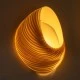 GloboStar® SALREL 02224 Boho Φωτιστικό Τοίχου - Απλίκα Μονόφωτο 1 x E27 AC 220-240V IP20 - Μ30 x Π22 x Υ38cm - Μπεζ Λεπτό Φύλλο Ξύλου Πλέγμα