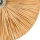 GloboStar® COLOMBO 02277 Boho Φωτιστικό Τοίχου - Απλίκα Μονόφωτο 1 x E27 AC 220-240V IP20 - Φ40 x Υ4.5cm - Μπεζ Καφέ Φυσική Ράφια Άχυρο Πλέγμα