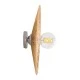 GloboStar® COLOMBO 02278 Boho Φωτιστικό Τοίχου - Απλίκα Μονόφωτο 1 x E27 AC 220-240V IP20 - Φ40 x Υ4.5cm - Μπεζ με Μπεζ Καφέ Φυσική Ράφια Άχυρο Πλέγμα