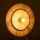 GloboStar® COLOMBO 02278 Boho Φωτιστικό Τοίχου - Απλίκα Μονόφωτο 1 x E27 AC 220-240V IP20 - Φ40 x Υ4.5cm - Μπεζ με Μπεζ Καφέ Φυσική Ράφια Άχυρο Πλέγμα