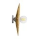 GloboStar® COLOMBO 02283 Boho Φωτιστικό Τοίχου - Απλίκα Μονόφωτο 1 x E27 AC 220-240V IP20 - Φ40 x Υ4.5cm - Μπεζ Καφέ Φυσική Ράφια Άχυρο Πλέγμα