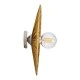 GloboStar® COLOMBO 02284 Boho Φωτιστικό Τοίχου - Απλίκα Μονόφωτο 1 x E27 AC 220-240V IP20 - Φ40 x Υ4.5cm - Μπεζ Καφέ Φυσική Ράφια Άχυρο Πλέγμα