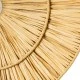 GloboStar® COLOMBO 02284 Boho Φωτιστικό Τοίχου - Απλίκα Μονόφωτο 1 x E27 AC 220-240V IP20 - Φ40 x Υ4.5cm - Μπεζ Καφέ Φυσική Ράφια Άχυρο Πλέγμα