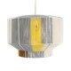 GloboStar® SALERNO 02290 Boho Κρεμαστό Φωτιστικό Πλέγμα Μονόφωτο 1 x E27 IP20 Πολύχρωμο Σχοινί - Μ50 x Π50 x Υ35cm