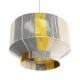 GloboStar® SALERNO 02290 Boho Κρεμαστό Φωτιστικό Πλέγμα Μονόφωτο 1 x E27 IP20 Πολύχρωμο Σχοινί - Μ50 x Π50 x Υ35cm