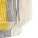 GloboStar® SALERNO 02290 Boho Κρεμαστό Φωτιστικό Πλέγμα Μονόφωτο 1 x E27 IP20 Πολύχρωμο Σχοινί - Μ50 x Π50 x Υ35cm
