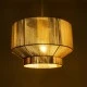 GloboStar® SALERNO 02290 Boho Κρεμαστό Φωτιστικό Πλέγμα Μονόφωτο 1 x E27 IP20 Πολύχρωμο Σχοινί - Μ50 x Π50 x Υ35cm