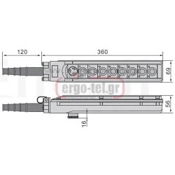 Χειριστήριο γερανών (μπουτονιέρα) PV9E30B4444 στεγανό IP65 δυο ταχυτήτων 8 θέσεων + μανιτάρι