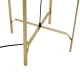 GloboStar® MEILANI 02301 Boho Επιδαπέδιο Φωτιστικό Μονόφωτο 1 x E27 AC220-240V IP20 - Φ40 x Υ150cm - Χρυσό Μεταλλικό με Μπεζ Ξύλινο Ρατάν Πλέγμα - 5 Χρόνια Εγγύηση