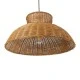 GloboStar® MALABO 02328 Boho Κρεμαστό Φωτιστικό Πλέγμα Μονόφωτο 1 x E27 IP20 Καφέ Ξύλο - Μ60 x Π60 x Υ31cm