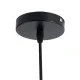 GloboStar® MONTANA 02383 Boho Κρεμαστό Φωτιστικό Καμπάνα Μονόφωτο 1 x E27 IP20 Μαύρο Ξύλο - Μ50 x Π50 x Υ25cm