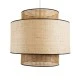GloboStar® BRAVADO 02387 Boho Κρεμαστό Φωτιστικό Πλέγμα Μονόφωτο 1 x E27 IP20 Καφέ & Μπεζ Ξύλο - Μ70 x Π70 x Υ58cm