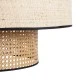 GloboStar® BRAVADO 02387 Boho Κρεμαστό Φωτιστικό Πλέγμα Μονόφωτο 1 x E27 IP20 Καφέ & Μπεζ Ξύλο - Μ70 x Π70 x Υ58cm