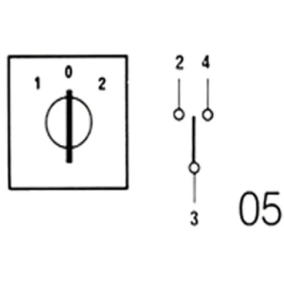 Διακόπτης διπλής ενέργειας 1-0-2 1P 20A E9-20A-05 KZE με πλάκα 52X52 Διακόπτης διπλής ενέργειας 1-0-2 1P 20A E9-20A-05 KZE με πλάκα 52X52