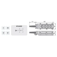 Μπουτονιέρα γερανών XCD62 XND (COB62) 4 πλήκτρων στεγανή IP54