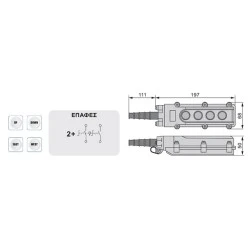 Μπουτονιέρα γερανών XCD62 XND (COB62) 4 πλήκτρων στεγανή IP54