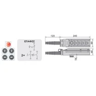 Μπουτονιέρα γερανών XCD62C XND 1 ταχύτητας 4 πλήκτρων στεγανή IP56