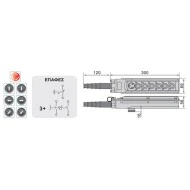 Μπουτονιέρα γερανών XCD63C XND 1 ταχύτητα 6 πλήκτρα στεγανή IP56