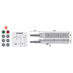 Μπουτονιέρα γερανών XCD64C XND 1 ταχύτητας 8 πλήκτρων IP56 στεγανή