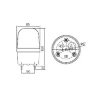 Φάρος μεσαίος LED C-1101 CNTD 230VAC με διαστάσεις 85x160mm σε πράσινο χρώμα