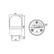 Φάρος μεσαίος LED C-1101 CNTD 230VAC με διαστάσεις 85x160mm σε πράσινο χρώμα
