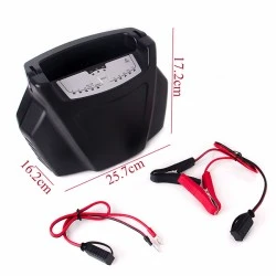 Φορτιστής - συντηρητής μπαταριών CC10A MWA 6/12/24V 10A με καλώδια σύνδεσης με ακροδέκτες οπής