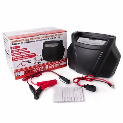 Φορτιστής - συντηρητής μπαταριών CC10A MWA 6/12/24V 10A με καλώδια σύνδεσης με ακροδέκτες οπής Φορτιστής - συντηρητής μπαταριών CC10A MWA 6/12/24V 10A με καλώδια σύνδεσης με ακροδέκτες οπής