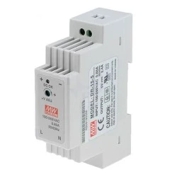 Τροφοδοτικό ράγας MEAN WELL DR15-5 12W 5V 2.4A με προστασία βραχυκυκλώματος