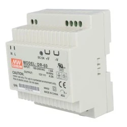 Τροφοδοτικό ράγας MEAN WELL DR60-5 32W 5V 6.50A με προστασία βραχυκυκλώματος και ενδεικτικό led Τροφοδοτικό ράγας MEAN WELL DR60-5 32W 5V 6.50A με προστασία βραχυκυκλώματος και ενδεικτικό led