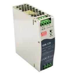 Τροφοδοτικό ράγας SLIM SDR120-24 MEAN WELL 120W 24V με προστασία από υπερφόρτωση
