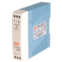 Τροφοδοτικό ράγας MEAN WELL MINI MDR10-12 10W 12V με έξοδο relay DC και χαμηλή κατανάλωση φορτίου