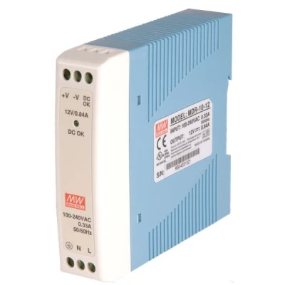 Τροφοδοτικό ράγας MEAN WELL MINI MDR20-5 20W 5V με έξοδο relay DC και ενδεικτικό led power on