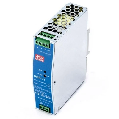 Τροφοδοτικό ράγας MEAN WELL SLIM NDR75-48 75W 48V με προστασία υπερφόρτωσης και υπέρτασης