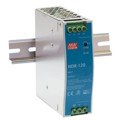 Τροφοδοτικό ράγας MEAN WELL SLIM NDR120-24 120W 24V με προστασία υπερφόρτωσης και υπέρτασης