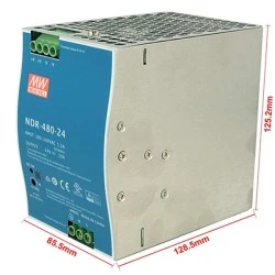 Τροφοδοτικό ράγας MEAN WELL SLIM NDR480-48 480W 48V με προστασία υπερφόρτωσης και υπέρτασης