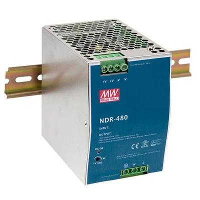Τροφοδοτικό ράγας MEAN WELL SLIM NDR480-48 480W 48V με προστασία υπερφόρτωσης και υπέρτασης