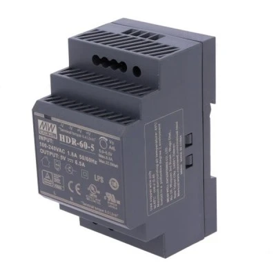 Τροφοδοτικό ράγας MEAN WELL ULTRA SLIM HDR60-24 60W 24V 2.50A με ενδεικτικό led power on