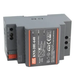 Τροφοδοτικό ράγας KNX-20E-640 MEAN WELL 19.2W 30V με ενδεικτικό led λειτουργίας και υπερφόρτωσης